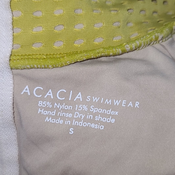 Acacia swimwear pineapple mesh ehukai rashguard S - Picture 12 of 15